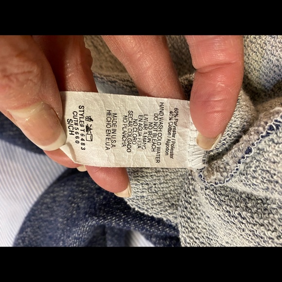 12PM by Monday Ami Womens Swing Zip Up Hoodie Cotton Denim Look Sweatshirt - Picture 11 of 12